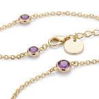 Rivière Amethyst Hand Chain - macro detail