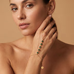 Étincelle Emerald Hand Chain - worn, editorial