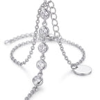 Étincelle Silver Hand Chain - macro detail