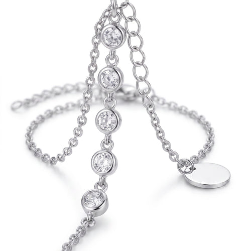 Étincelle Silver Hand Chain - macro detail