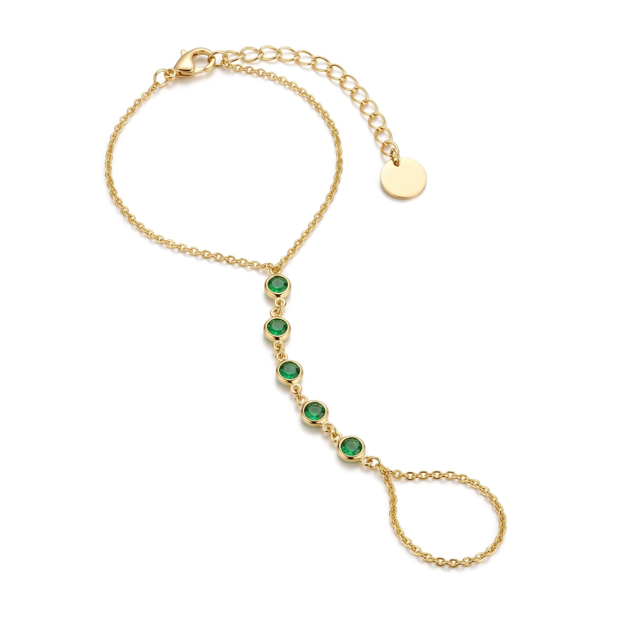 Étincelle Emerald Hand Chain