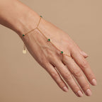 Rivière Emerald Hand Chain - worn on hand