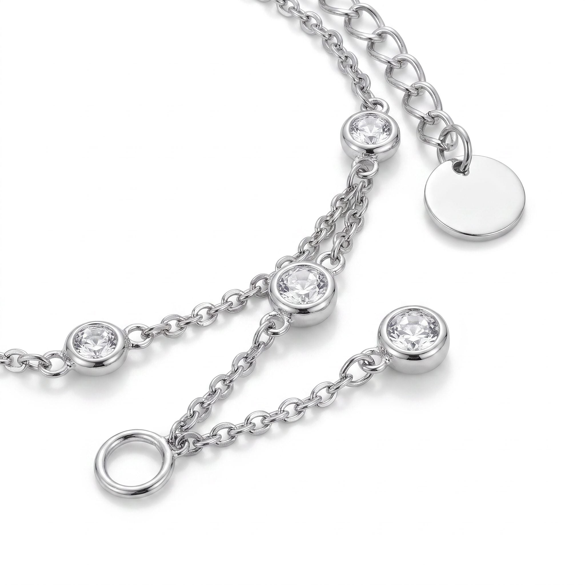 Rivière Silver Hand Chain - macro detail