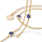 Rivière Sapphire Hand Chain - macro detail