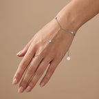 Rivière Silver Hand Chain - worn on hand