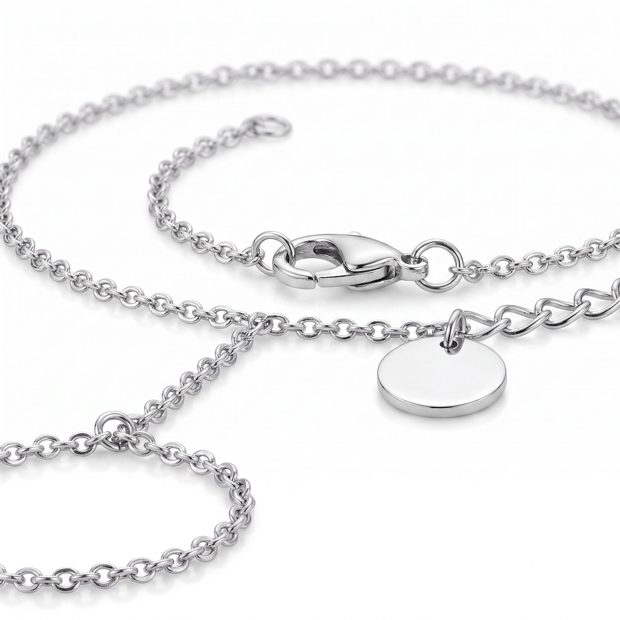 Lumière Silver Hand Chain - macro detail