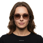 Amalfi - Brown with Gradient Lenses - model female