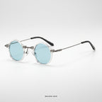 Bali - Transparent with Blue Lenses - angle left