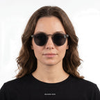 Barcelona - Grey with Black Lenses - model female