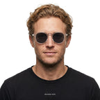 Barcelona - Transparent with Black Lenses - model male
