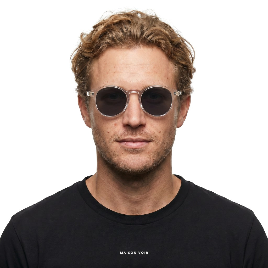 Barcelona - Transparent with Black Lenses - model male