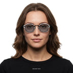 Amalfi - White/Black with Gray Lenses - model female