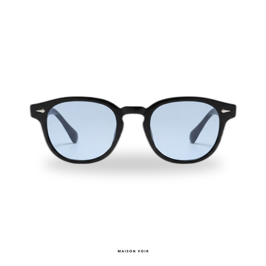 Cannes - Black with Blue Lenses