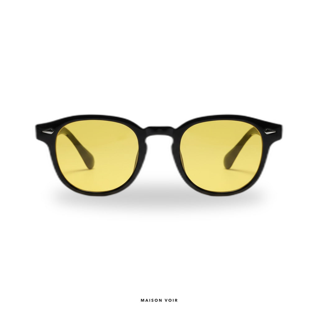 Cannes - Black with Yellow Lenses