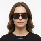Capri - Black with Black Lenses - model female