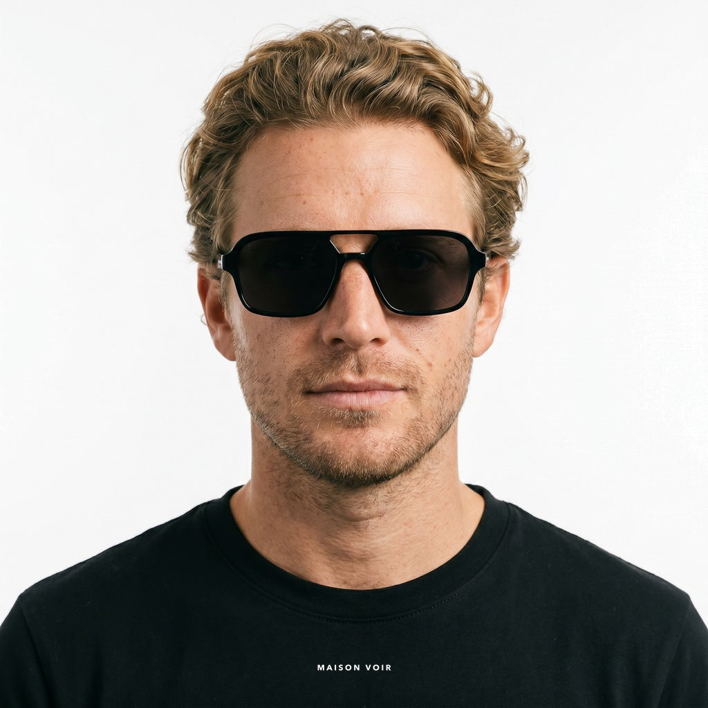 Capri - Black with Black Lenses - model male