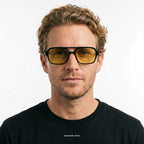 Capri - Black with Yellow Lenses - model male