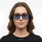 Capri - Leopard with Blue Lenses - model female