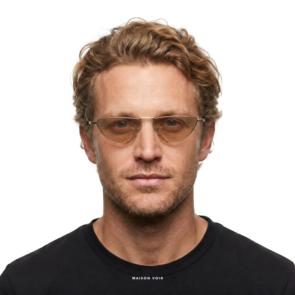 Florence - Gold with Champagne Lenses - model male