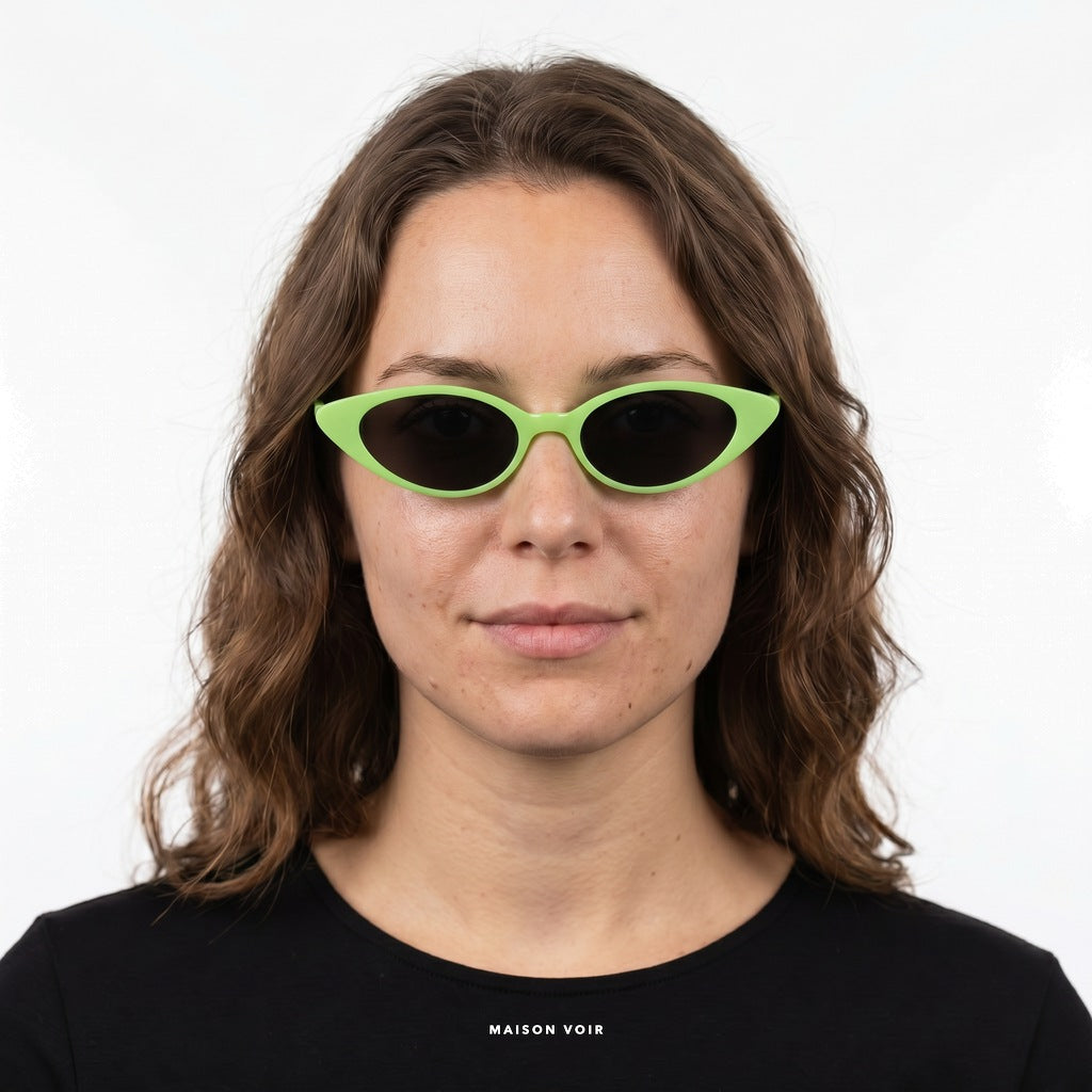 Kyoto - Green with Black Lenses - model female