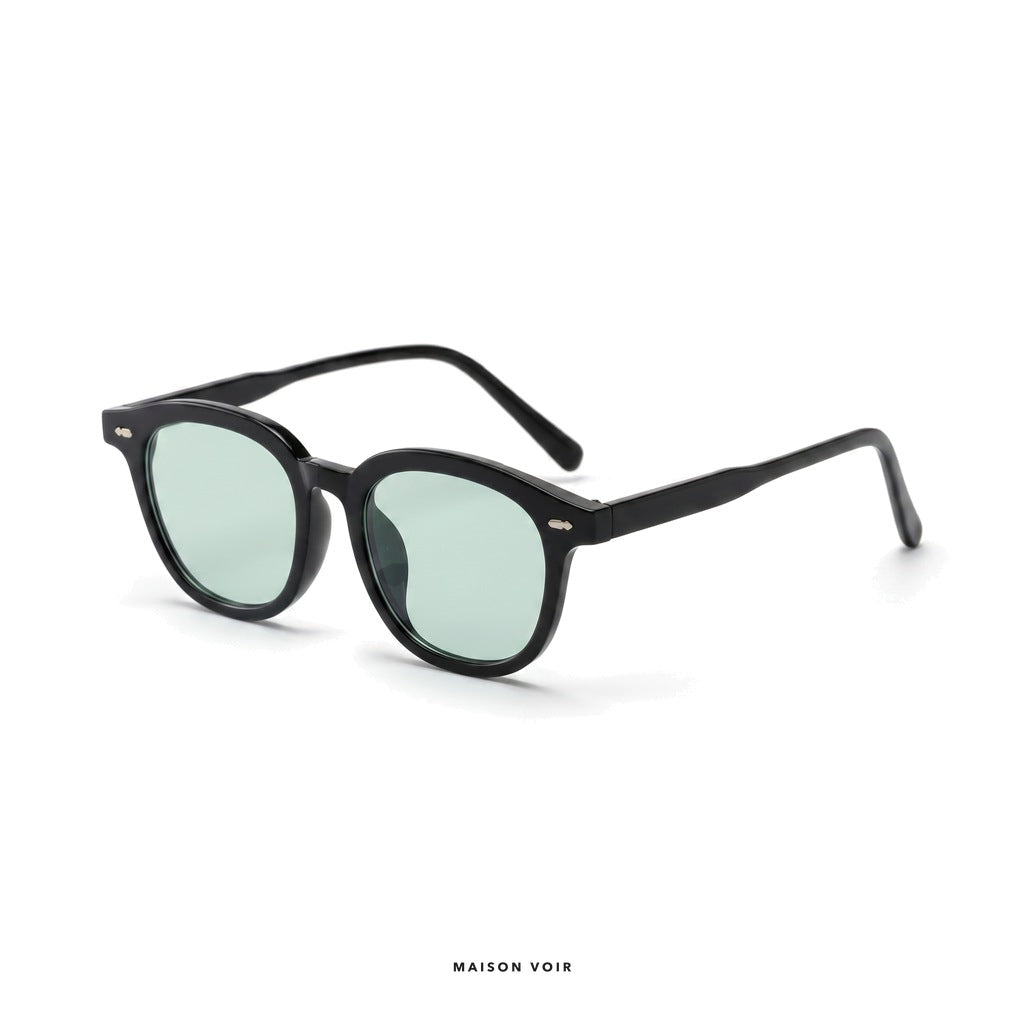 Los Angeles - Black with Green Lenses - angle left
