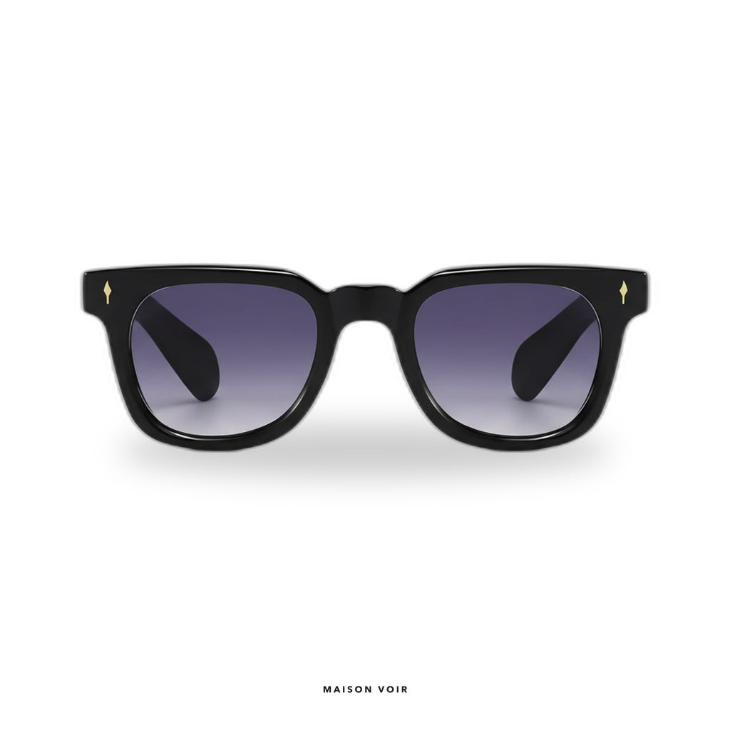 Madrid - Black with Purple Lenses
