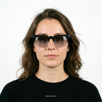 Madrid - Black with White Lenses - model female