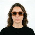 Madrid - Orange with Gradient Lenses - model female