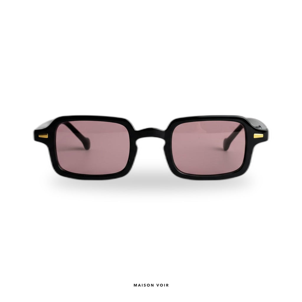 Milan - Black with Pink Lenses