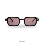 Milan - Black with Pink Lenses