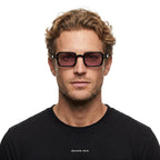 Milan - Black with Pink Lenses - model male