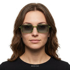 Milan - Green with Dark Lenses - model female