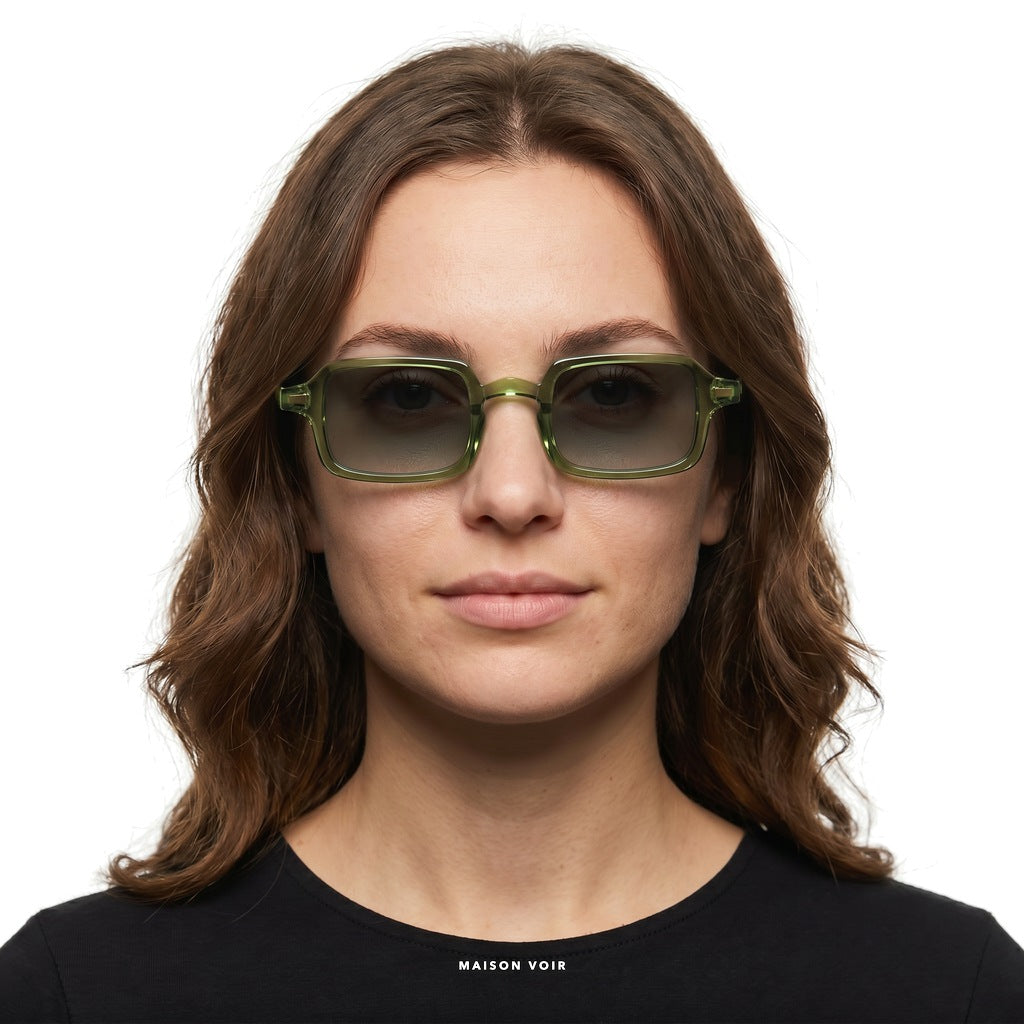 Milan - Green with Dark Lenses - model female