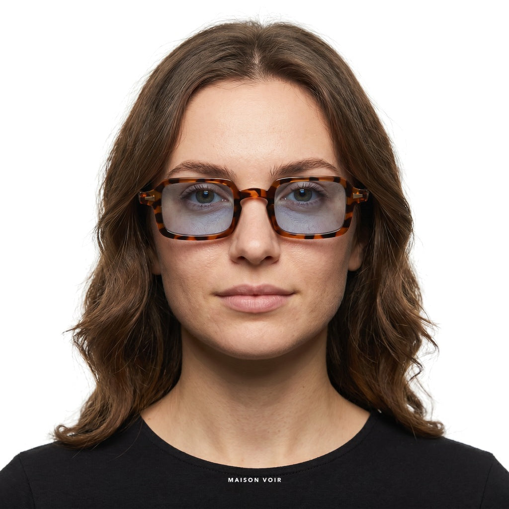 Milan - Leopard with Blue Lenses - model female