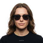 Monaco - Black with Black Lenses - model female