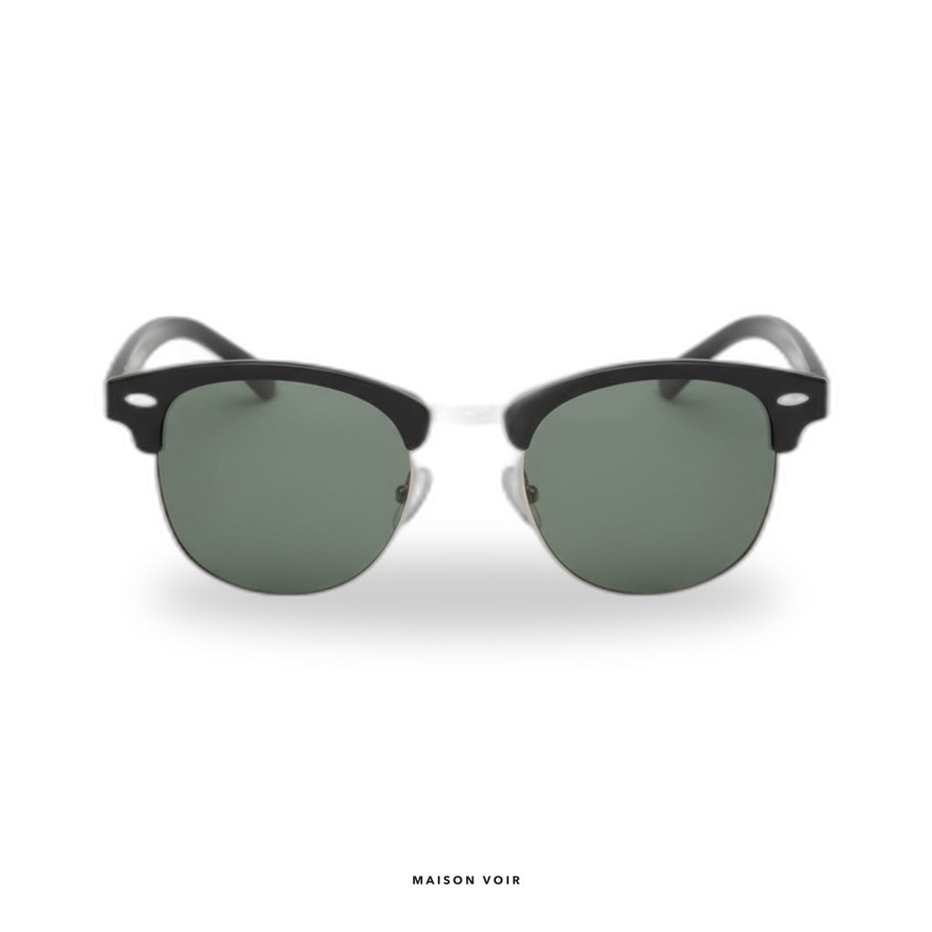 Monaco - Black with Green Lenses