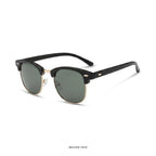 Monaco - Black with Green Lenses - angle left