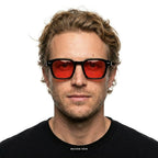 New York - Black with Red Lenses - model male