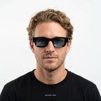 Paris - Black with Blue Lenses - model male
