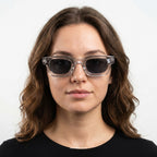 Paris - Transparent with Dark Lenses - model female