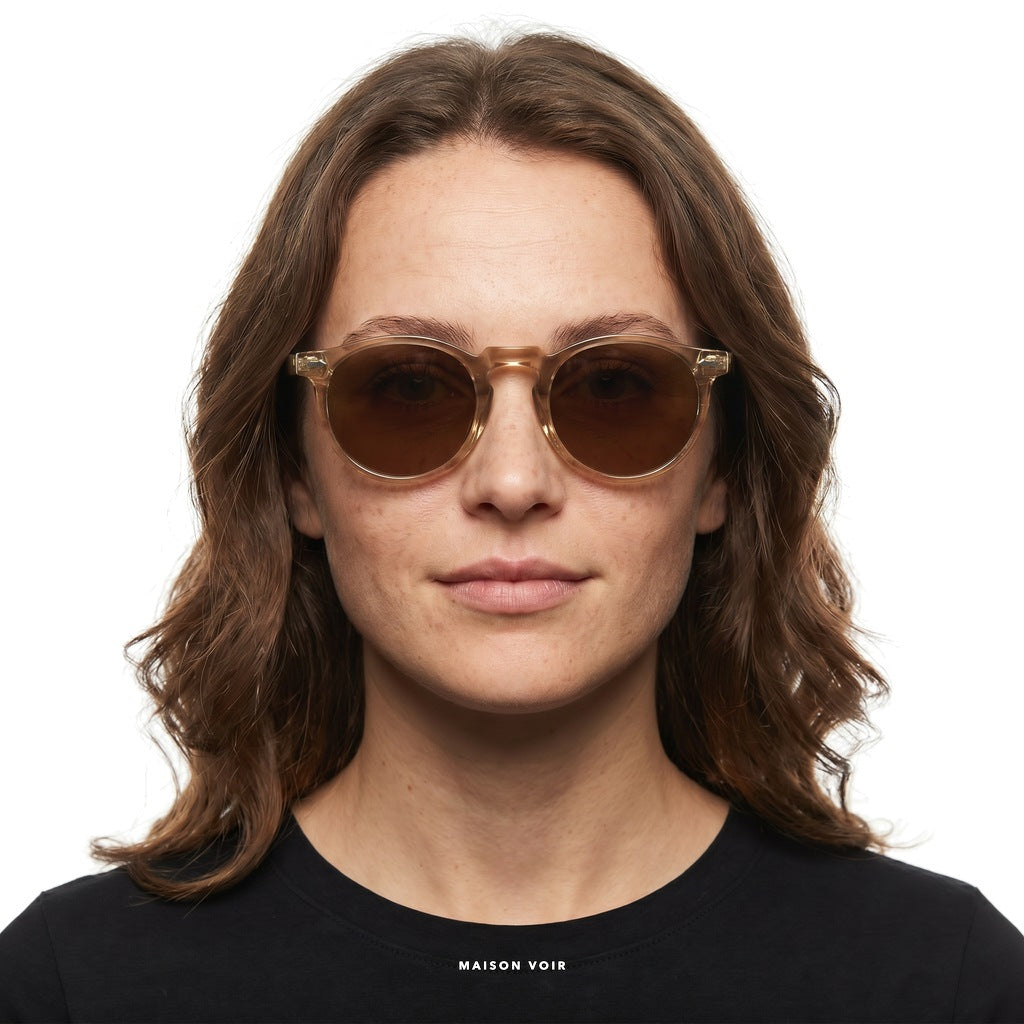 Portofino - Champagne with Brown Lenses - model female