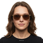 Portofino - Champagne with Brown Lenses - model female