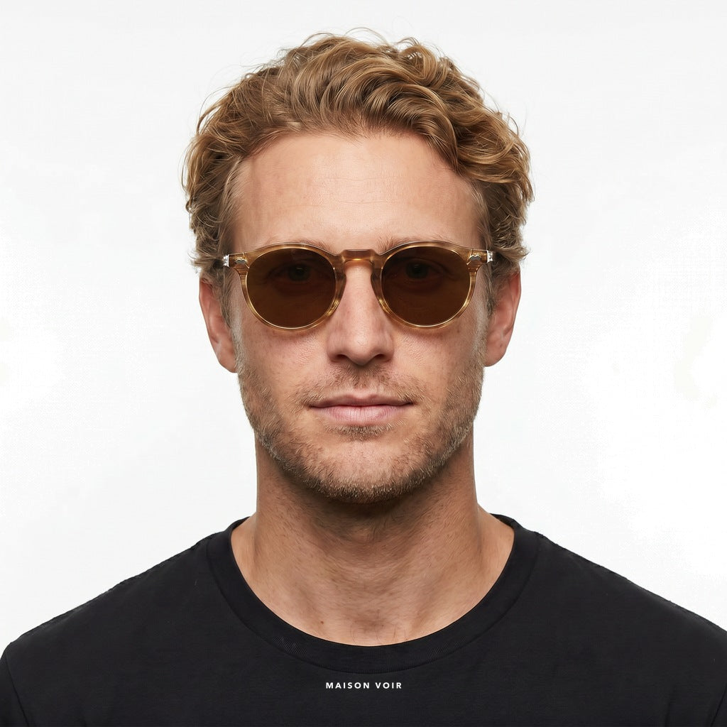 Portofino - Champagne with Brown Lenses - model male