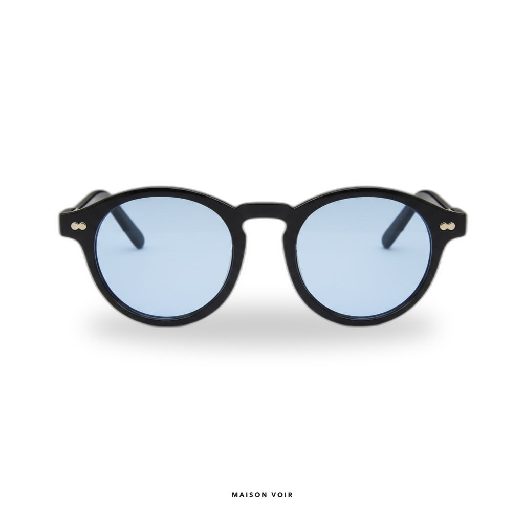 Saint-Tropez - Black with Blue Lenses
