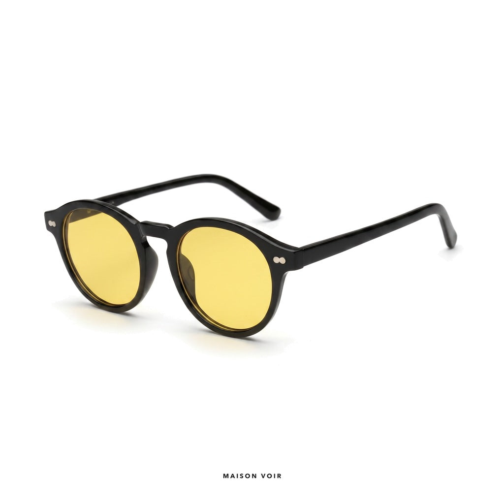 Saint-Tropez - Black with Yellow Lenses - angle left