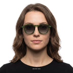 Saint-Tropez - Green with Dark Lenses - model female