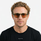 Santorini - Green with Orange Lenses - model male