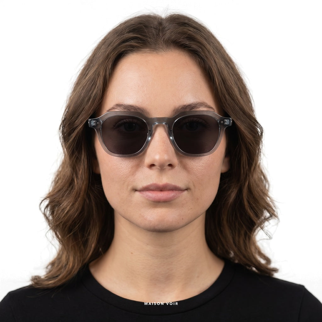 Santorini - Grey with Dark Lenses - model female