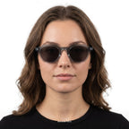 Santorini - Grey with Dark Lenses - model female