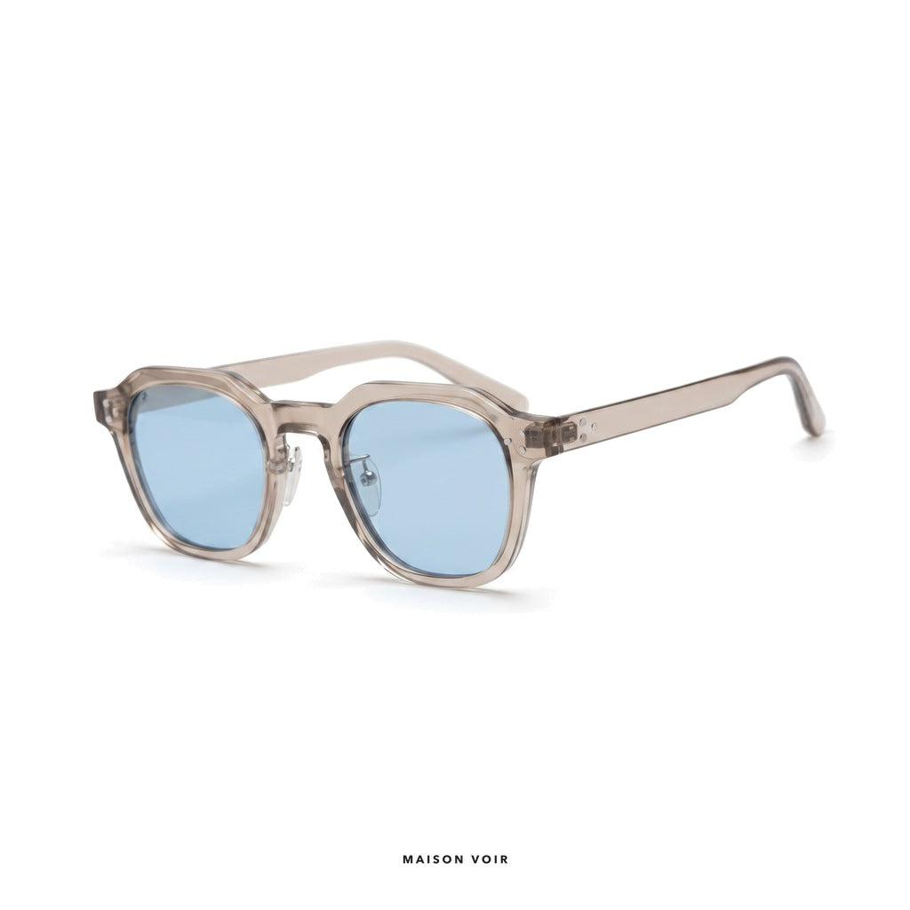 Santorini - Transparent with Blue Lenses - angle left